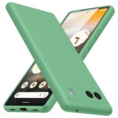 Tgaoleyd 対応 Google Pixel 6A 用のケース シリコン 耐衝撃 衝撃吸収 ストラップホール付き 指紋防止