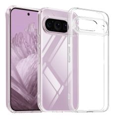 Kakuki for Google Pixel 9 ケース TPU+PC 黄ばみ無し ピクセル9 クリアカバー ストラップホール付 レンズ保護 米軍MIL規格取得 耐衝撃 落下防止 軽量 透明全面保護カバー (Pixel 9 対応)