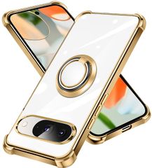 に適合する Google Pixel 9 対応 ケース クリア 薄型 360°回転 スタンド機能 耐衝撃 転倒防止 TPU