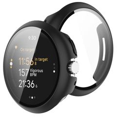 BUITFOU For Google Pixel Watch 3 カバー 45MM Pixel Watch 3 45MM カバー 超薄型 PC+ガラス素材 一体型 Pixel Watch 3 ケース対応 全面保護 超薄型 装着簡単 耐衝撃 高透過率 指紋防止