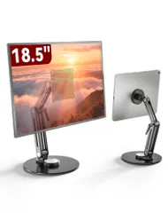 K◆モバイルモニター スタンド VESA 75 タブレット アーム 卓上 - 磁気吸着 360度回転 高さ調整 4.7~18.5インチ対応 耐荷重2kg 安定性 15.6 17.3 18.5型 ディスプレイ モニタスタンド 液晶 多機種対応 27013fad