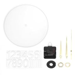 【新品】 uxcell ムーブメント付きレジン時計型のシリコンペンダントアラビア数字小型エポキシ型壁アートホームデコレーションDIYクラフト（金色）