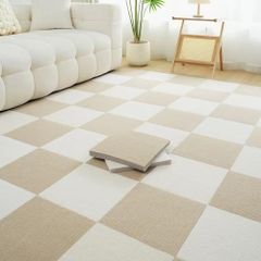 AYO タイルカーペット ずれない ジョイントマット 玄関マット厚手4mm 30*30cm フロアマット ハサミでカット可 防音シート カーペット おしゃれ 洗える 床保護 タイルマット パンチカーペット ペット お年寄り ペット猫犬滑り止め対策 設置簡単 床