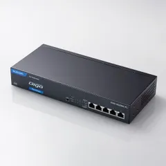 【新品・送料込】 エレコム スイッチングハブ ギガビット対応 5ポート 金属筺体 PoE 静音ファンレス 3年間保証 EHB-UG2B05-PL