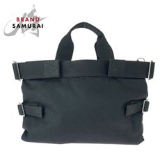 美品 BOTTEGAVENETA ボッテガヴェネタ ブラック 黒 シルバー金具 ナイロン P02003797D トートバッグ ビジネスバッグ メンズ 601137【中古】