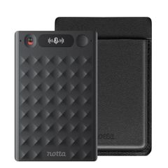 Notta Memo AIボイスレコーダー 32GB (自動文字起こし/議事録/リアルタイム翻訳/録音) 専用マグネットケース付属 ブラック AI要約 AI文字起こし 通話 電話 会議 録音 薄型 カード型 リアルタイム翻訳 スマホ連携 自動同期 アプリ連ｍａ