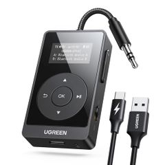 UGREEN Bluetooth 5.3トランスミッター＆レシーバー、機内Airpods 2台用、送信機・受信機 AptX Adaptive/HD対応ma d6db48d5