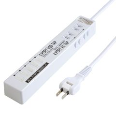 KYOHAYA USBコンセント ハイブリット 電源タップ AC4口&USB5ポート iPhone スマートフォン充電対応 スマートIC全ポート搭載 保護回路機能付 USB出力合計5.1A コンセント 最大1400W ホワイト AC4口&USB5ポート