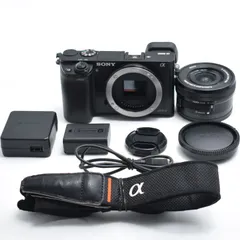 B#14144 SONY ミラーレス一眼 α6000 パワーズームレンズキット E PZ 16-50mm F3.5-5.6 OSS ブラック ILCE-6000L  B