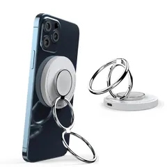 3in1 MagSafe対応 ワイヤレス充電器 iPhone Apple Watch スマホリング スタンド機能 STYLED TWC-3IN1-WH