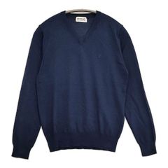 BEAMS BOY 新品 GBB刺繍V/N Vネック コットン manifatture tessili bresciane セーター ニット ネイビー レディース ビームスボーイ【中古】6-1012M∞