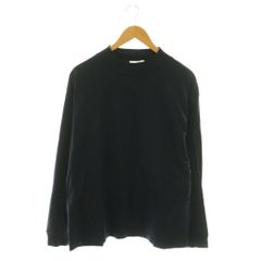 ザロウ THE ROW コットン モックネック ロングスリーブTシャツ カットソー L 紺 ネイビー /CX ■OS