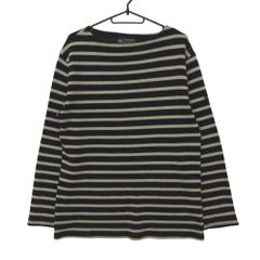 SAINT JAMES セントジェームス ニット ボーダー バスクニット セーター ボートネック 長袖 カットソー トップス フランス製 ブラック 4PON M メンズ 중고
