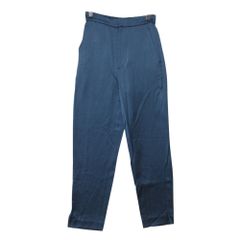BEAUTY&YOUTH UNITED ARROWS ビューティアンドユースユナイテッドアローズ パンツ サテン レーヨン混 テーパード 日本製 ボトムス エメラルドブルー S S レディース 중고