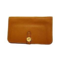 6kd4675 エルメス 長財布 ドゴンGM トゴ ゴールド ゴールド金具 □E刻印 중고 メンズ レディース ユニセックス