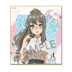 新品 紙製品 新品 双葉理央 バカンスver. 描き下ろし ミニ色紙 「青春ブタ野郎シリーズ」
