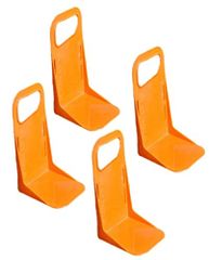 K◆車用 荷物 固定 ストッパー トランク キーパー トランクルーム ラゲッジルーム マジックテープ 仕切り板 カー用品 オレンジ4個セット