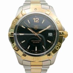 TAG HEUER タグホイヤー アクアレーサー デイト 300M 42ｍｍ クオーツ 腕時計 WAF1123.BB0807 メンズ ステンレススチール シルバー ゴールド ブラック クオーツ 中古