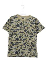 アベイシングエイプ A BATHING APE STA CAMO S/S TEE YELLOW Sサイズ スター カモ プリント 半袖 Tシャツ イエロー 黄色 【ブランド古着ベクトル】【中古】■261026