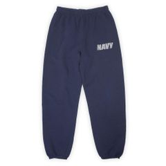 米軍実物 US.NAVY 00s 2000年代 MADE IN USA アメリカ製 スウェットパンツ 裏起毛 ミリタリー リフレクタープリント ヴィンテージ 古着 メンズ ズボン パンツ ネイビー 紺 M 중고