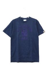 アベイシングエイプ A BATHING APE COLLEGE LOGO S/S TEE NAVY Sサイズ カレッジ ロゴ Tシャツ ネイビー 紺 【ブランド古着ベクトル】【中古】261026