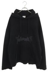 ヴェトモン 15AW Metal Logo Hoodie メタルロゴプルオーバーパーカー メンズ S