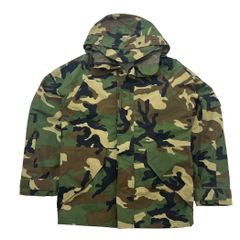 ワイエムシーエルケーワイ YMCL KY. ミリタリージャケット メンズ S 迷彩 長袖 フード 無骨な雰囲気漂う一着 復刻 ECWCS DYA100-08-C-1006