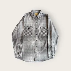 【70s VINTAGE】Sears シアーズ 千鳥格子柄(ハウンドトゥース)プリントネルシャツ