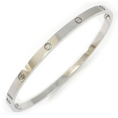 カルティエ Cartier ブレスレット ラブ SM CRB6079519 ハーフ 6ポイント ダイヤモンド 計0.15ct K18WG / #19 【中古】