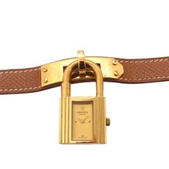エルメス HERMES ケリーウォッチ ヴィンテージ レディース 腕時計 ゴールド ブラウン クォーツ ウォッチ カデナ Kelly Watch 90341945
