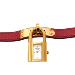 エルメス HERMES ケリーウォッチ ヴィンテージ レディース 腕時計 ホワイト レッド クォーツ ウォッチ カデナ Kelly Watch 90347818