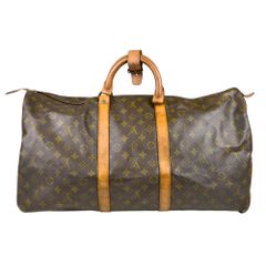 LOUIS VUITTON ルイヴィトン モノグラム キーポル55 M41424 ボストンバッグ トラベルバッグ 旅行カバン ブラウン 茶 メンズ レディース ユニセックス ヴィンテージ