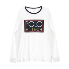 POLO RALPH LAUREN ハイテック ロゴプリント コットン長袖Tシャツ