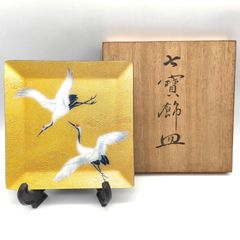 七宝焼・双鶴・飾り皿・縁起物・No.261009-21・梱包サイズ60