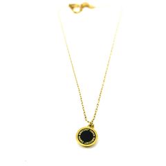 MARC BY MARC JACOBS マークバイマークジェイコブス ネックレス メダリオン ロゴ ゴールド×ブラック