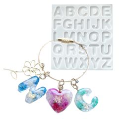 Evergarden 正面タイプ ミニサイズ 丸文字 アルファベット シリコンモールド 鏡面仕上 レジン uvレジン シリコン モールド アロマストーン 石膏 石鹸 キャンドル 樹脂 粘土 型 手作り キット 英字 イニシャル ミニ 正面 0