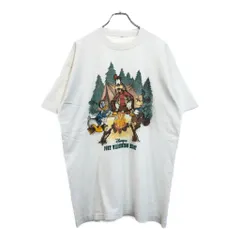 90年代 Disney / ディズニー Tシャツ フォート・ウィルダネス・リゾート キャラクター ホワイト (メンズ XL相当) 中古 古着 U7886