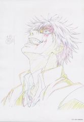 중고 原画イラストボード 付属品付 呪術廻戦展 懐玉・玉折 カット袋入り複製原画風セット 고죠 사토루 A