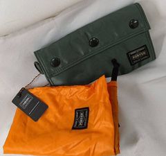 〇 상태매우좋음 ◍新品 미사용 ◍付属品あり PORTER ポーター TANKAERポケット ウォレット セージグリーン長財布