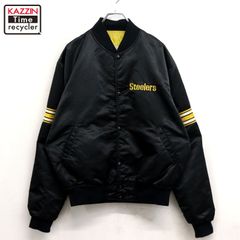 80s USA제 NFL vintage STARTER 피츠버그 스틸러스 NFL 안솜 스타잔 나일론 재킷 남성 표기 L 사이즈