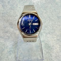 SEIKO KING QUARTZ キングクォーツ 5856-8000 希少なネイビー文字盤 純正オリジナルSSベルト付 メンズ 腕時計