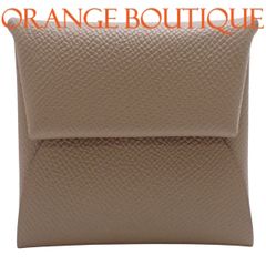 HERMES(エルメス) バスティア エトープ/エトゥープ グレージュ ヴォーエプソン パラジウム金具 シルバー金具 B刻印 コインケース コインパース レディース 40802222522【アラモード】