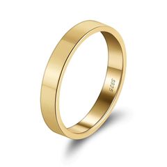 HeyMeili 指輪 積み重ね可能なリング レディース シルバー925 アクセサリー プレゼント 純銀 結婚指輪 婚約指輪 14K ゴールドメッキ 3mm 1