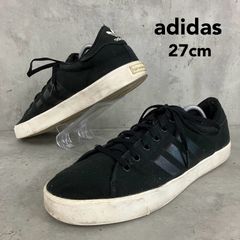 adidas originals アディダス オリジナルス 27cm ADICOURT FZ5581 アディコート スニーカー ブラック 黒 キャンバス ローカット 3ストライプス トレフォイル シューズ 運動靴 レースアップ タウンユース ★ ■◇ ◇■
