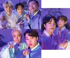 중고 キャラカード 単品 BTS 防弾少年団 フォトカード ユニットショット 3枚セット 「2021 BTS DALMAJUNG」 TWIN RINGS ツインリング ivory付属品