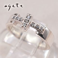 アガット ダイヤモンド クロス リング シルバー SV agete 26-0520