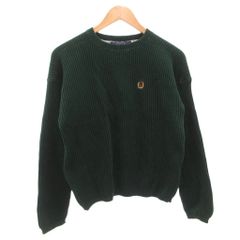 토미힐피거 TOMMY HILFIGER 니트 스웨터 긴팔 로고 코튼 크루넥 M 녹색 그린 FF