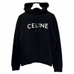 美品/セリーヌ/CELINE/パーカー/フーディ/プルオーバー/ブラック/フロントロゴ/型番2Y321670Q