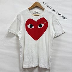 꼼데가르송 PLAY プレイ ハート 半袖 Tシャツ ロゴ プリント ワッペン パッチ メンズ M ISItems USED 古着 중고 50170406