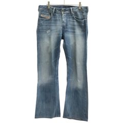 DIESEL ディーゼル ダメージウォッシュドブーツカットデニムパンツ インディゴブルー 30